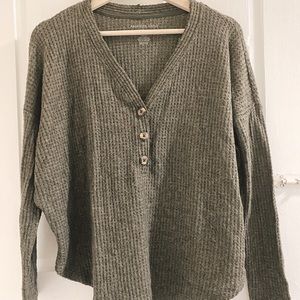 Green button up thermal